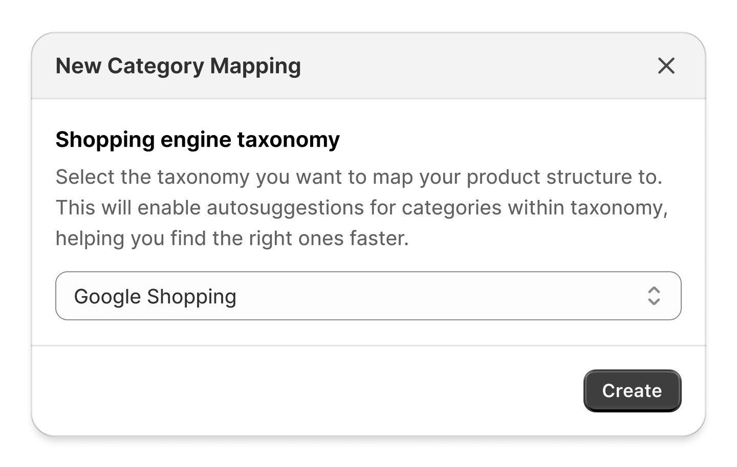 Automatisches Mapping zu Google-Kategorien