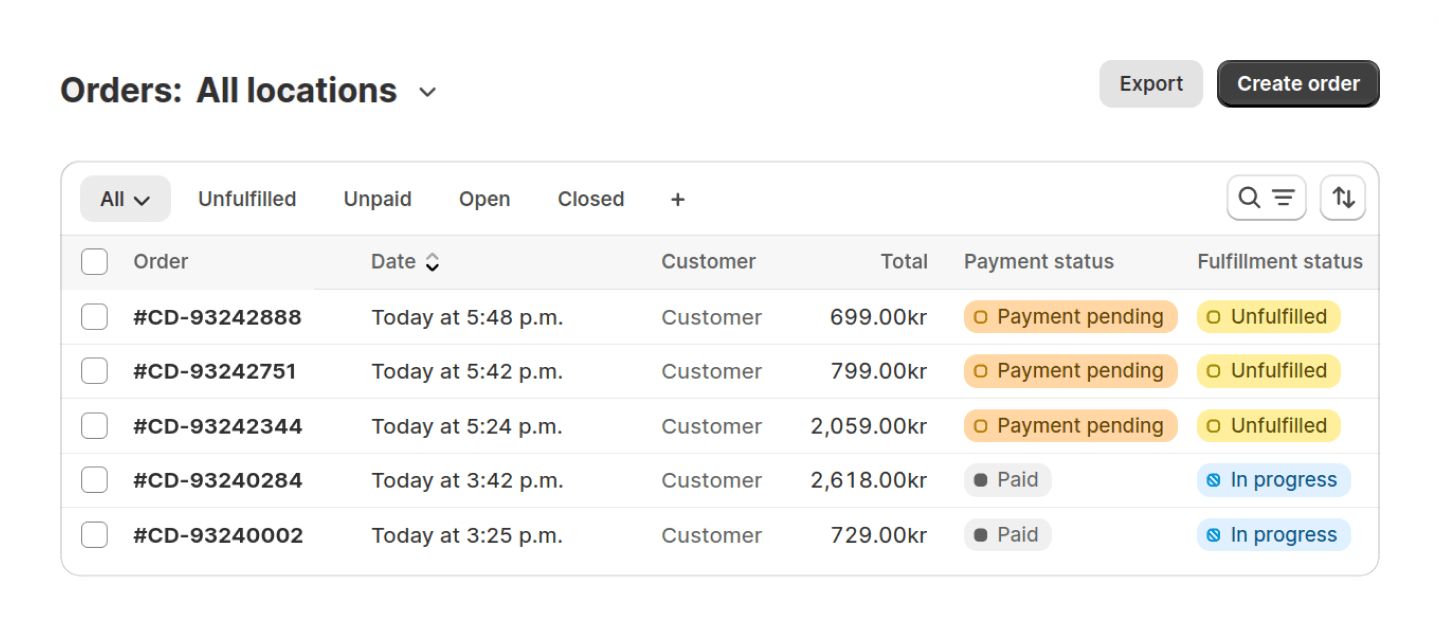 Optimierte Shopify-Bestandsaktualisierungen