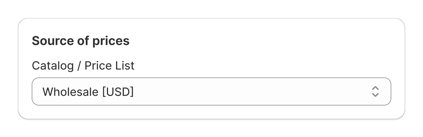 Shopify-Kataloge (Preislisten)